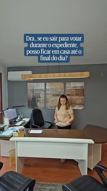 Reel: se eu sair para votar durante o expediente, posso ficar em casa até o fim do dia?