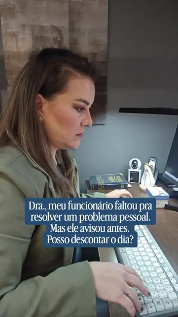 Reel: meu funcionário faltou para resolver um problema pessoal. Posso descontar o dia?
